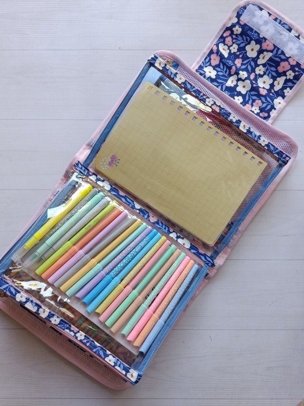 Producto - Organizador a5 Jazmín flores azules - 3