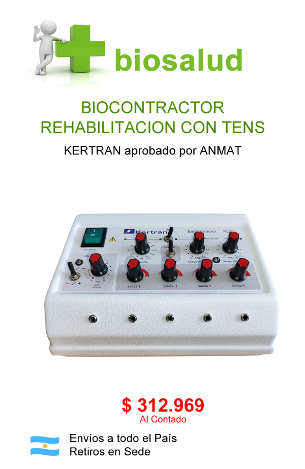 Producto - Biocontractor Electroestimulador Muscular KERTRAN - Rehabilitacion y TENS