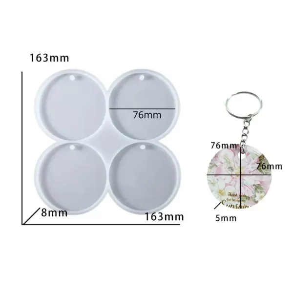 Producto - Molde 4 circulos de 7,5 cm con perforación - 0