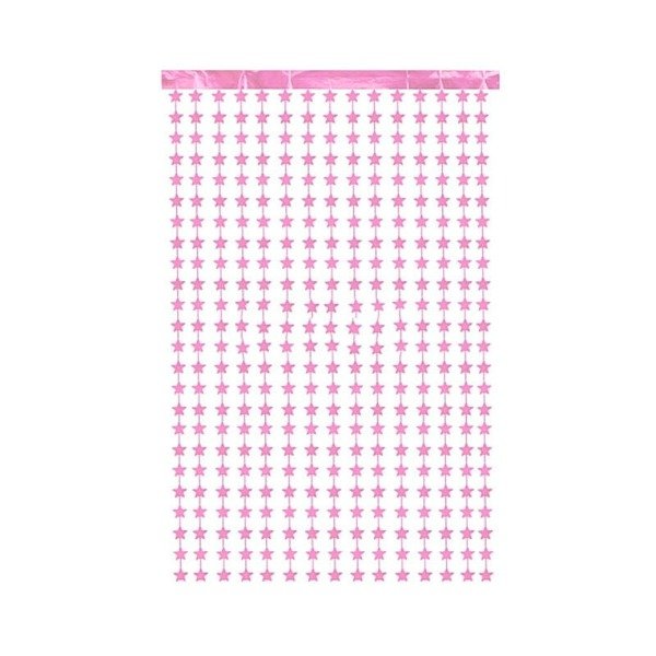 Producto - Cortina de estrellas color rosa