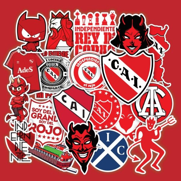 Producto - Pack 20 Stickers Vinilo Uv Premium - Independiente