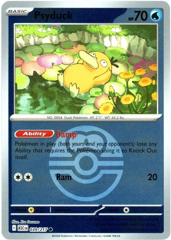 Producto - Psyduck (039/217) (Love Ball) [Mega Evolution: Ascended Heroes]