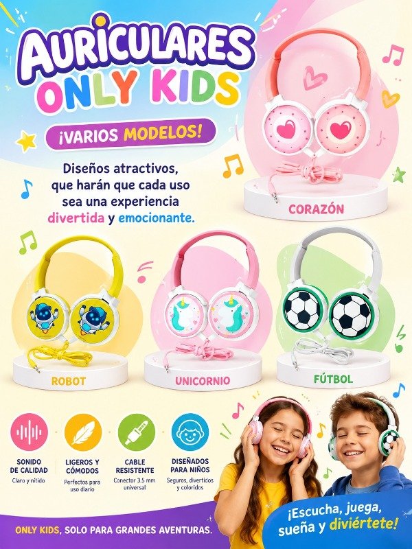 Producto - AURICULARES ONLY KIDS VARIOS MODELOS