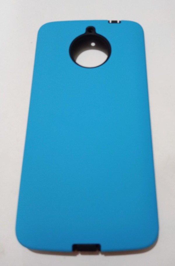 Producto - Funda Celeste rígida de alto impacto para Moto E4 Plus