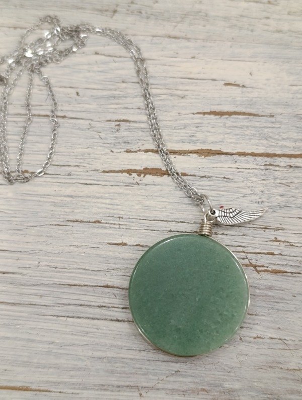 Producto - Dije con cadena cuarzo verde