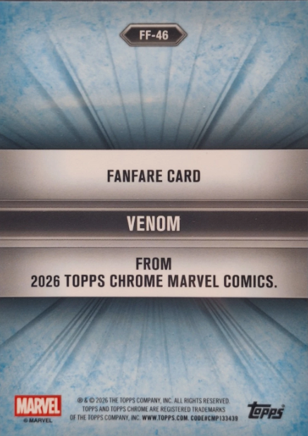 Producto - 2026 Topps Chrome Marvel Comics - Fanfare #FF-46 - Venom - 1