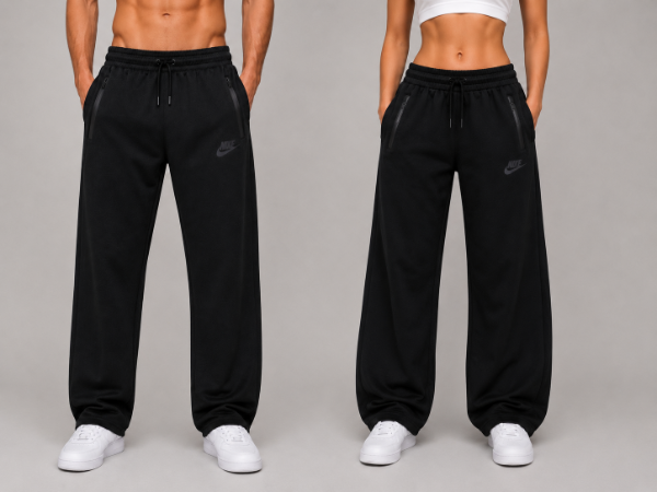 Producto - Pantalón Recto tipo Baggy Unisex Negro Pipa - 0