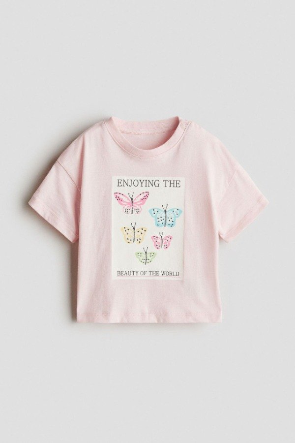 Producto - Remera HyM mariposas rosa