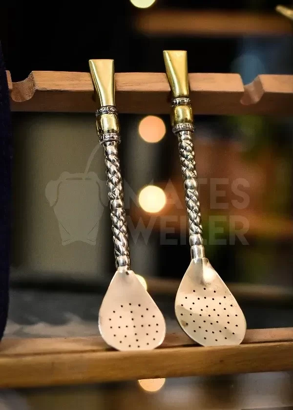 Producto - Bombilla Corta de Alpaca y Bronce Artesanal