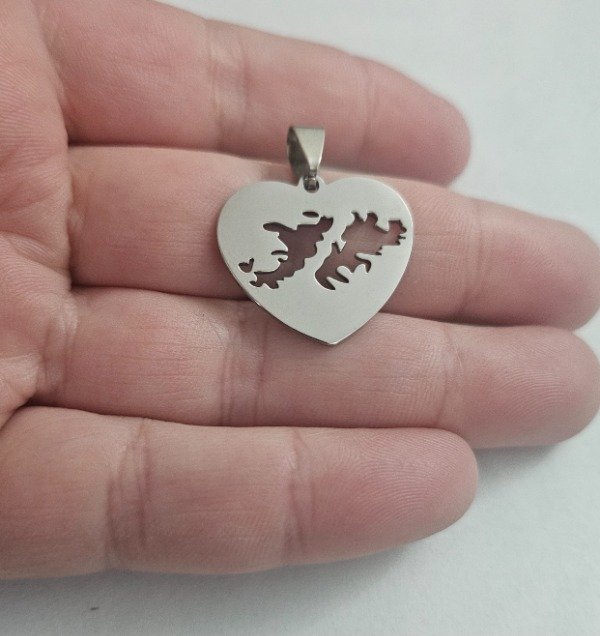 Producto - Dije corazon malvinas