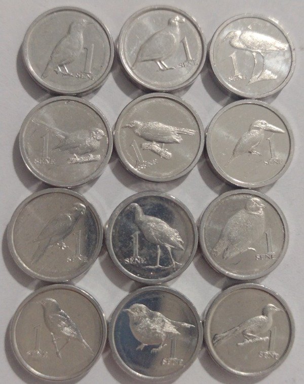 Producto - Samoa 12 monedas 1 sene 2020 aves