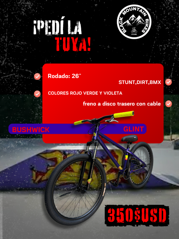Producto - Bicicleta Glint Bushwick R26  Stunt, Dirt, Street