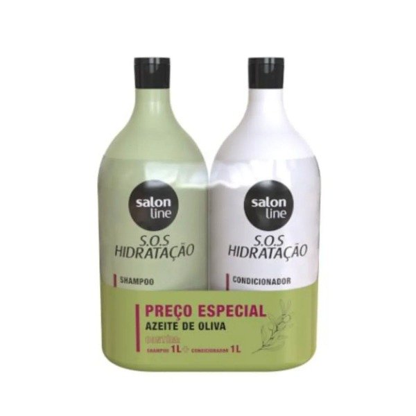 Producto - SOS HIDRA KIT SAHMPOO + ACONDICIONADOR ACEITE DE OLIVA 1L