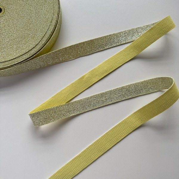 Producto - Elástico Amarillo glitter 2 cm - x 5 mts