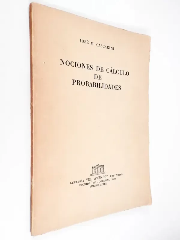 Producto - José Cascarini Nociones De Cálculo De Probabilidades Ateneo