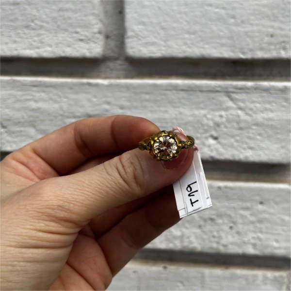 Producto - Anillo Piedra Cubic Bronce talle 19