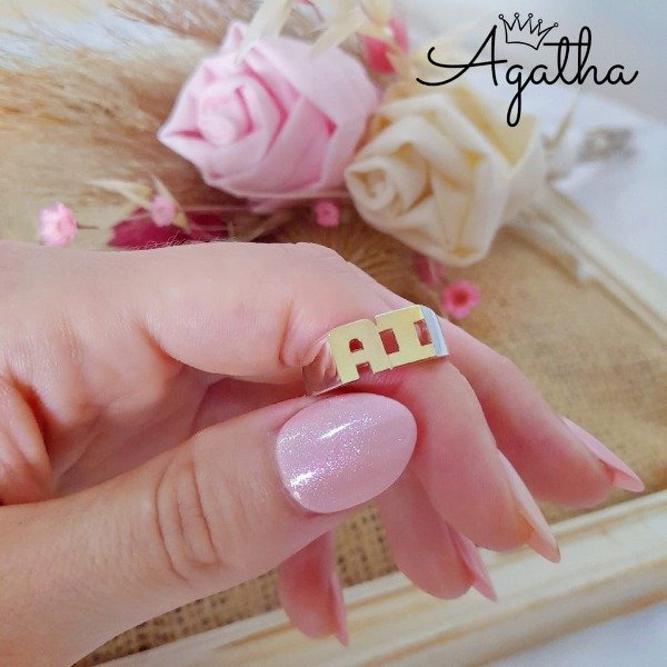 Producto - Anillo Sello Chico Plata 925 + Oro 18k