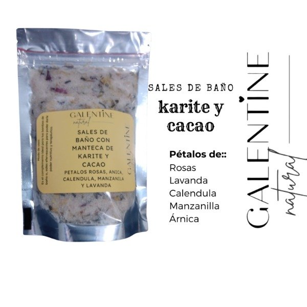 Producto - SALES DE BAÑO KARITE CACAO PETALOS 200GRS