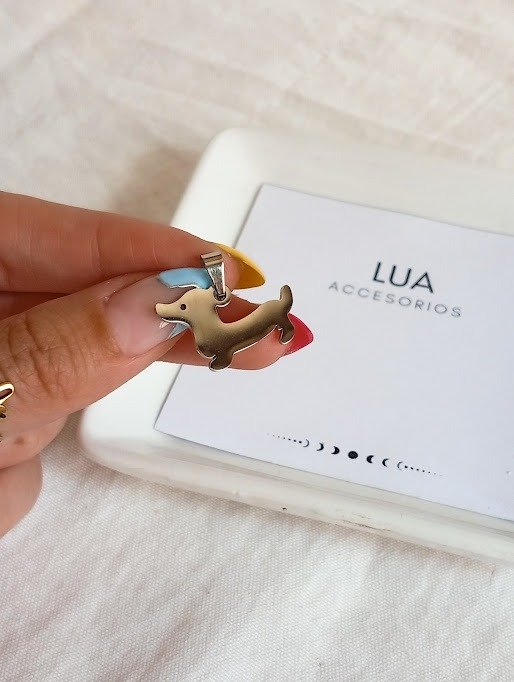 Producto - Dije perrito salchicha - Acero quirúrgico