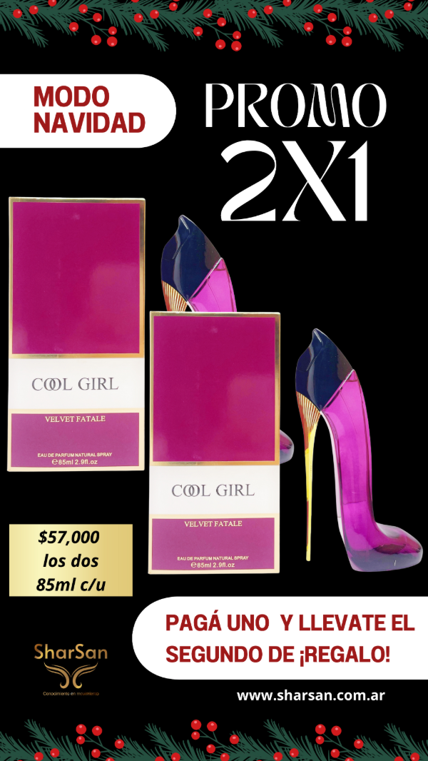 Producto - 2 X 1 PERFUME MUJER COOL GIRL VELVET 85ML B862-7