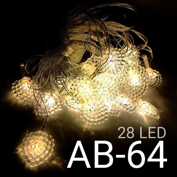 Producto - Luces led corazón cálida 28 luces AB-64