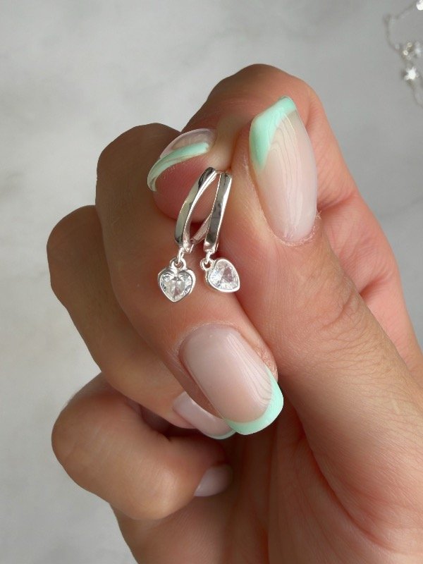 Producto - Argollas con Corazón Cúbic