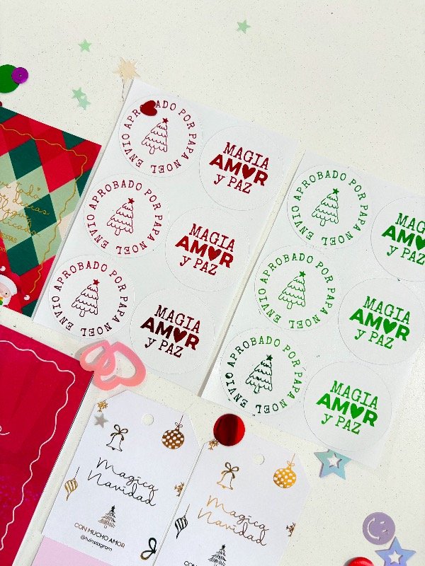 Producto - Sticker holografico Navidad