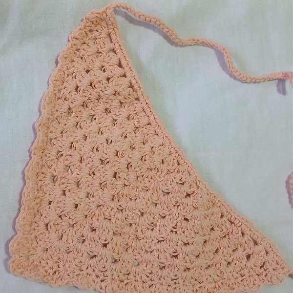 Producto - Bandana tejida salmon