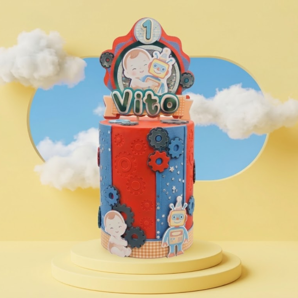 Producto - Cake Topper con Shaker y Luz