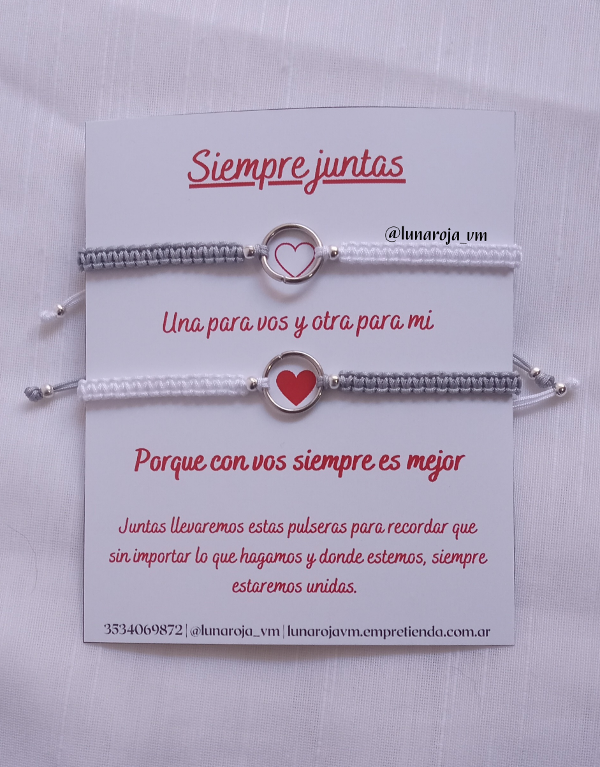 Producto - Siempre Juntas: Blanco y Gris