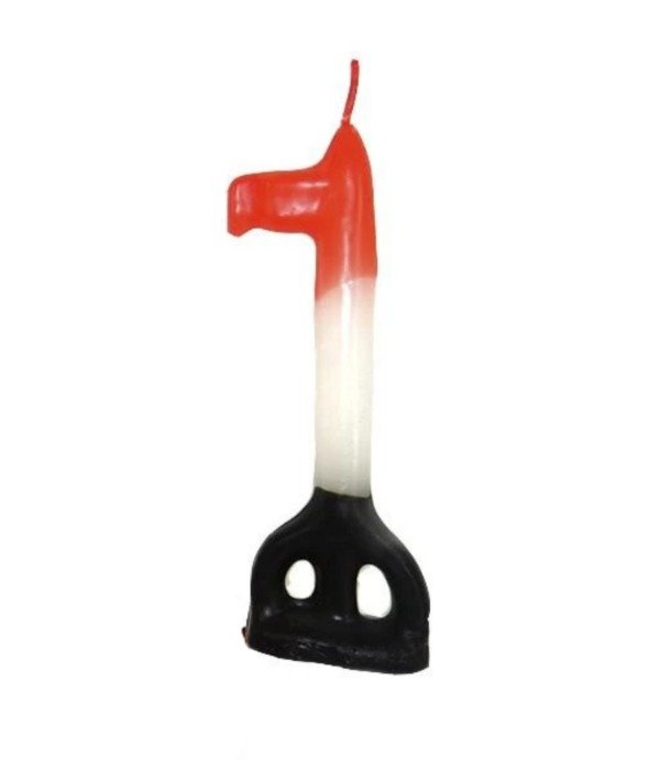 Producto - Vela Forma Llave 15X5Cm - Negra Blanca Roja