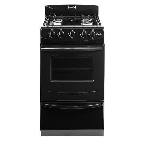 Producto - COCINA ESCORIAL CANDOR S2 51CM GAS NATURAL NEGRO