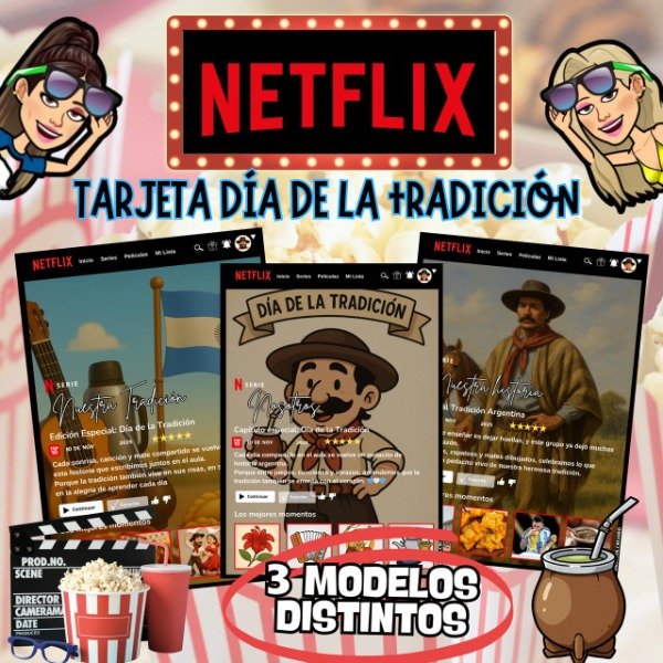 Producto - TARJETA NETFLIX DÍA DE LA TRADICIÓN