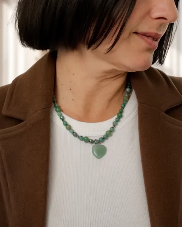 Producto - Collar Acero Melina [Piedra Aventurina] - 1