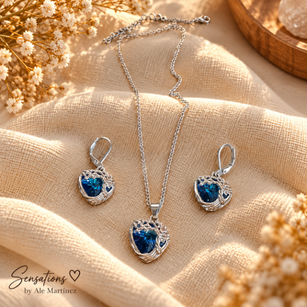 Producto - Conjunto Corazón Azul Océano - 1