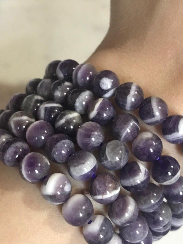 Producto - PULSERA ELÁSTICA AMATISTA CHEVRON 8 MM