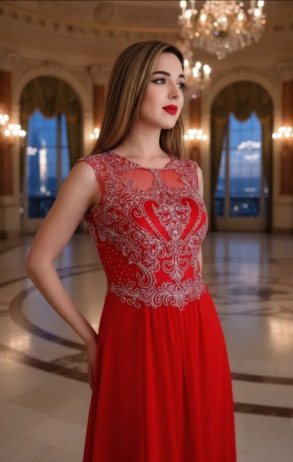 Deslumbra con este vestido rojo impactante