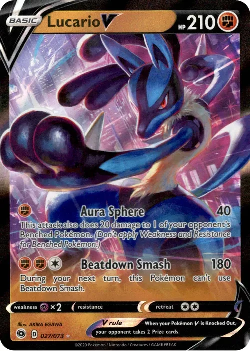 Producto - Lucario V - 27/73 - Champion's Path - Holo