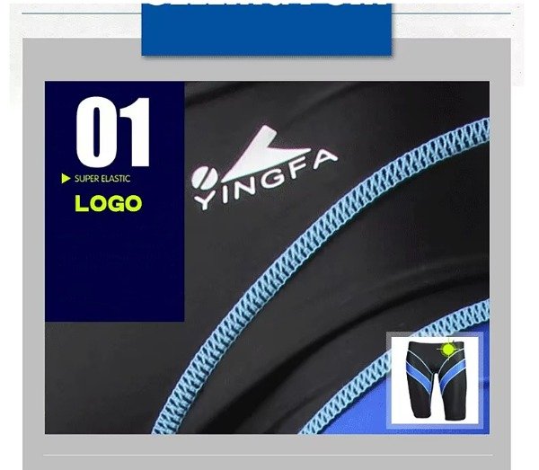 Producto - Jammer de Competición Combinado Negro/Azul Niño/Hombre FINA - 2