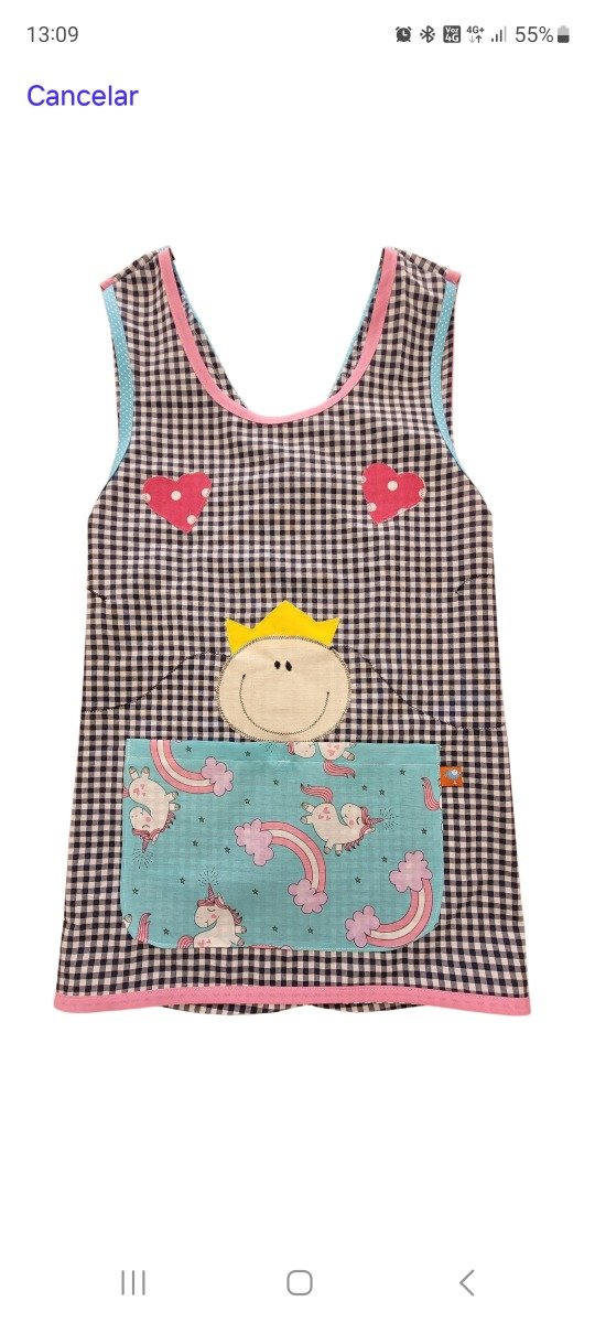 Producto - Princesa Loca cuadrillé y rosas