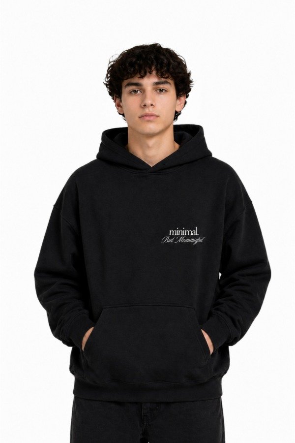 Producto - Buzo Clasico Minimal Negro