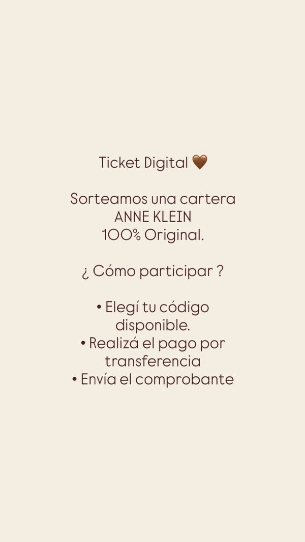 Producto - TICKET DIGITAL ANNE KLEIN - 4