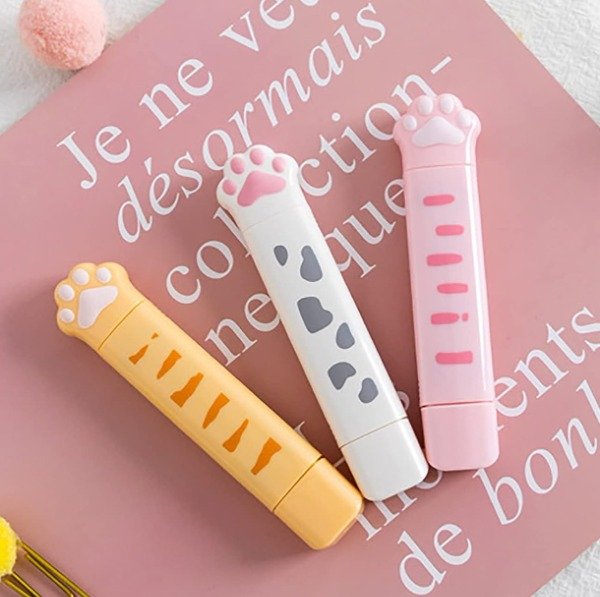 Producto - Corrector y Pegamento en Cinta Doble Cara Patitas de Gatitos - TWINGO