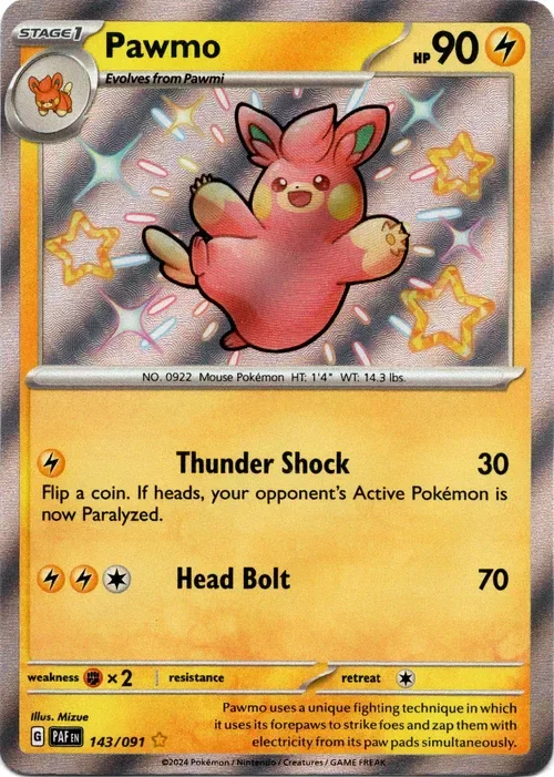 Producto - Pawmo - 143/091 - Paldean Fates - Holo