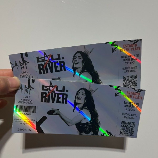 Producto - Entradas de recuerdo 14x6 HOLOGRAFICAS - LALI River
