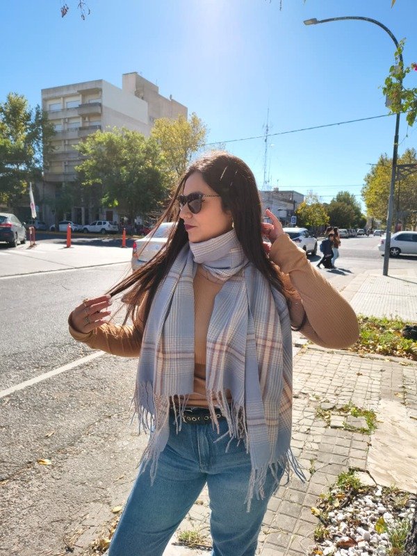 Producto - Bufandon celeste