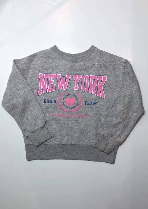 Producto - Buzo gris con inscripcion New York fucsia Cheeky 8 años - 1