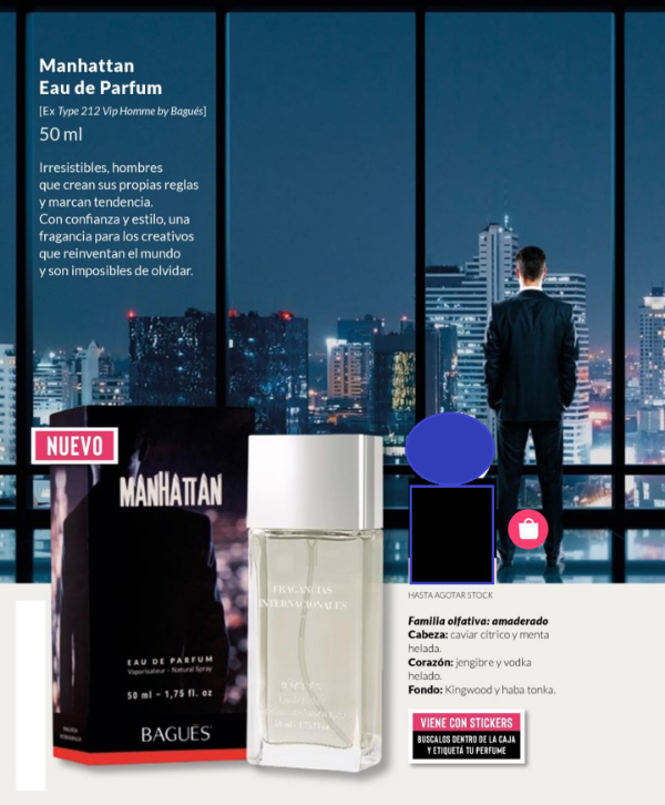 Producto - MANHATTAN MEN (212 Vip Homme, by Bagués)