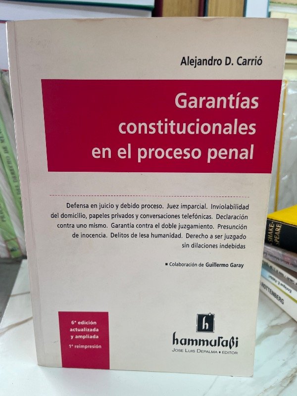 Producto - Garantías constituciónales en el proceso penal. Carrio