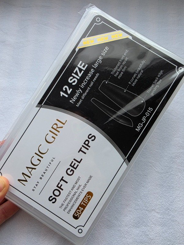 Producto - Tips soft gel coffin 504pcs Prelimados resistente